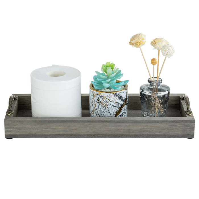 Gracie Oaks Wood Bathroom Accessory Tray & Reviews Wayfair